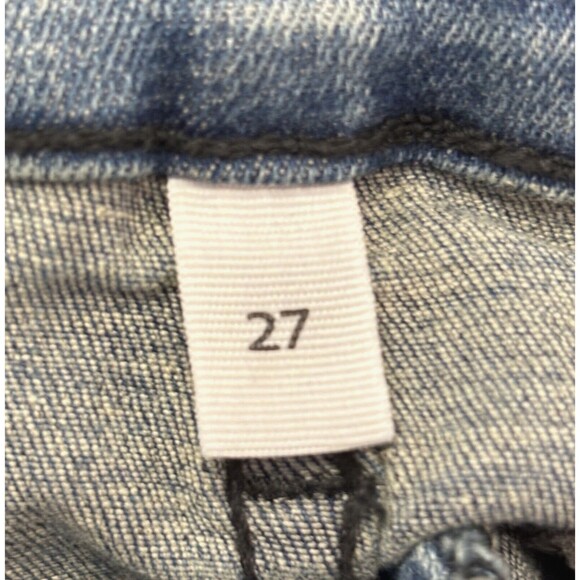 FRAME Denim Jeans Medium Wash Blue Ankle Le Skinny Soft Stretch Distressed Sz 27 - Picture 6 of 8